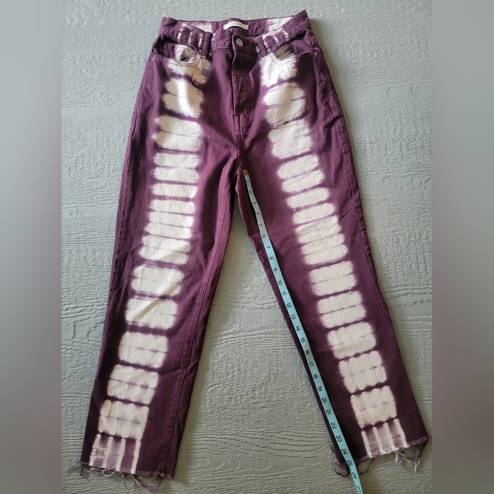 ♡PacSun Maroon‎ Tie-Dye Straight Leg Jeans Size 28 B-6